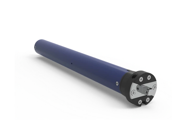 Motor tubular dual para cortinas de tragaluz de tela y techos con persianas de aluminio