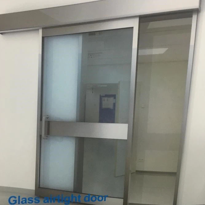 Puerta hermética de vidrio con marco de aluminio